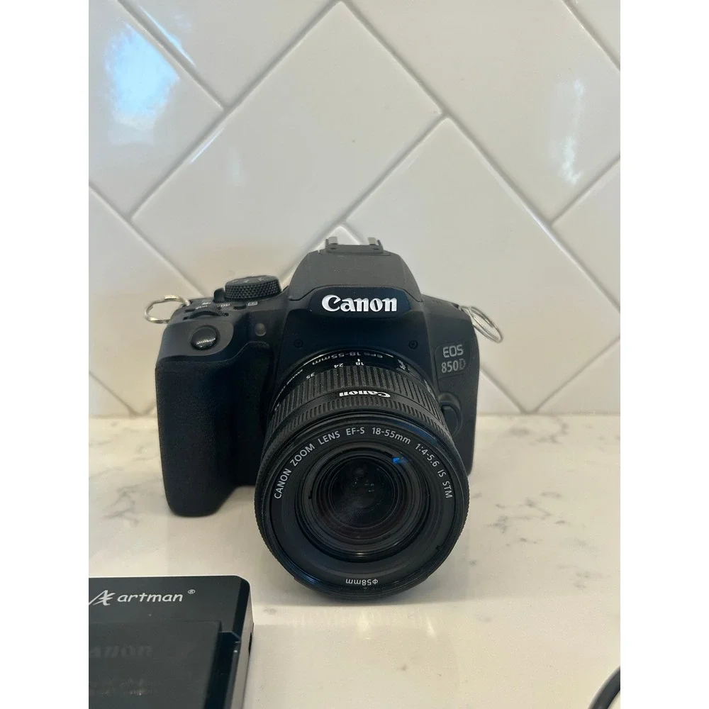 Canon EOS 850D DSLR Camera Bundle with 18-55mm and 75-300mm Lenses Black